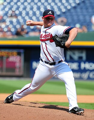ATLANTA - JULY 7: Craig Kimbrel #46 of the Atlanta Braves pitches against the Colorado Rockies at Turner Field on July 7, 2011 in Atlanta, Georgia. (Photo by Scott Cunningham/Getty Images)