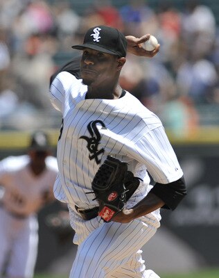 CHICAGO, IL - JULY 06: Edwin Jackson #33 of the Chicago White Sox pitches against the Kansas City Royals on July 6, 2011 at U.S. Cellular Field in Chicago, Illinois.  (Photo by David Banks/Getty Images)