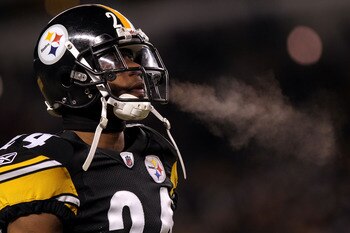 PITTSBURGH, PA - JANUARY 23:  Ike Taylor #24 of the Pittsburgh Steelers looks on against the New York Jets during the 2011 AFC Championship game at Heinz Field on January 23, 2011 in Pittsburgh, Pennsylvania. The Steelers won 24-19. (Photo by Nick Laham/G