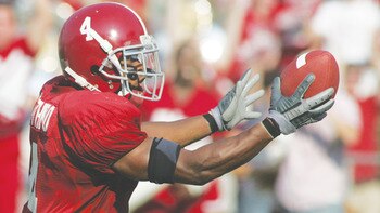 Tyrone Prothro making one of his big catches in the huge win over Florida