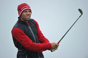 SANDWICH, ENGLAND - JULY 16:  Sergio Garcia of Spain tees off during the third round of The 140th Open Championship at Royal St George's on July 16, 2011 in Sandwich, England.  (Photo by Stuart Franklin/Getty Images)