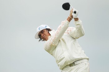 SANDWICH, ENGLAND - JULY 16:  Rickie Fowler of the United States tees off during the third round of The 140th Open Championship at Royal St George's on July 16, 2011 in Sandwich, England.  (Photo by Ross Kinnaird/Getty Images)