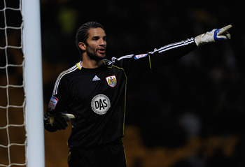 NORWICH, ENGLAND - MARCH 14:  David James of Bristol City looks on during the npower Championship match between Norwich City and Bristol City at Carrow Road on March 14, 2011 in Norwich, England.  (Photo by Jamie McDonald/Getty Images)