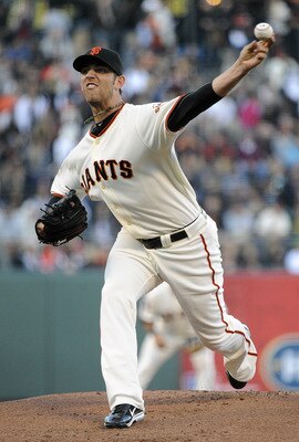 SAN FRANCISCO, CA - JULY 6: Madison Bumgarner #40 of the San Francisco Giants pitches against the San Diego Padres in the first inning during an MLB baseball game at AT&T Park July 6, 2011 in San Francisco, California. (Photo by Thearon W. Henderson/Getty