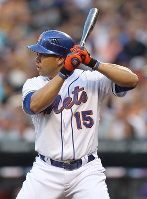NEW YORK, NY - JULY 01:  Carlos Beltran #15 of the New York Mets at bat against the New York Yankees at Citi Field on July 1, 2011 in the Flushing neighborhood of the Queens borough of New York City.  (Photo by Nick Laham/Getty Images)