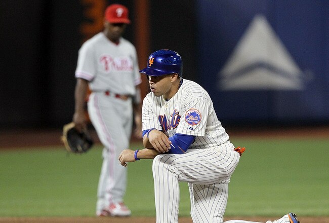 NEW YORK, NY - JULY 15:  Carlos Beltran #15 of the New York Mets looks on during a pitching change against the Philadelphia Phillies at Citi Field on July 15, 2011 in the Flushing neighborhood of the Queens borough of New York City.  (Photo by Jim McIsaac