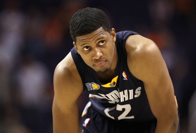 PHOENIX - NOVEMBER 05:  Rudy Gay #22 of the Memphis Grizzlies during the NBA game against the Phoenix Suns at US Airways Center on November 5, 2010 in Phoenix, Arizona. NOTE TO USER: User expressly acknowledges and agrees that, by downloading and or using