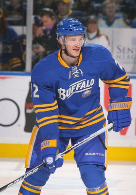 BUFFALO, NY - MARCH 15:  Brad Boyes #22 of the Buffalo Sabres warms up prior to play against the Carolina Hurricanes at HSBC Arena on March 15, 2011 in Buffalo, New York. Carolina won 1-0.  (Photo by Rick Stewart/Getty Images)