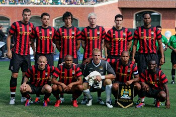 SAN FRANCISCO, CA - JULY 16:  Manchester City prepare to take on Club America at AT&T Park on July 16, 2011 in San Francisco, California.  (Photo by Brian Bahr/Getty Images)