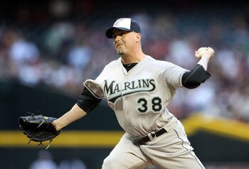 PHOENIX, AZ - MAY 30:  Relief pitcher Randy Choate #38 of the Florida Marlins pitches against the Arizona Diamondbacks during the Major League Baseball game at Chase Field on May 30, 2011 in Phoenix, Arizona.  (Photo by Christian Petersen/Getty Images)