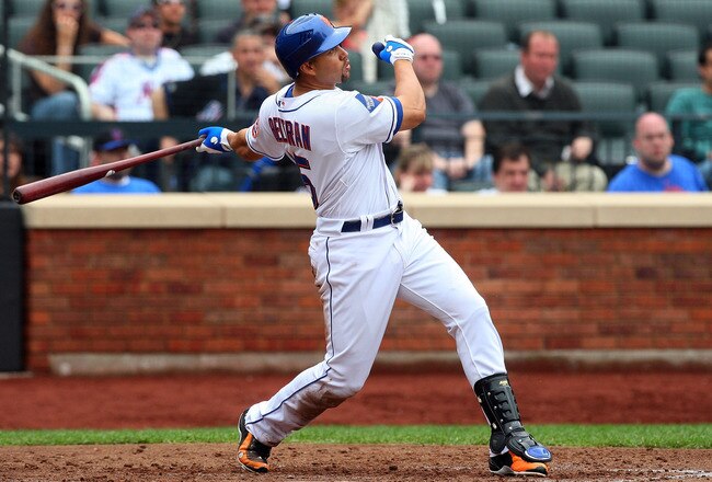 NEW YORK - MAY 09:  Carlos Beltran #15 of the New York Mets watches the flight of his fifth inning home run against the Pittsburgh Pirates on May 9, 2009 at Citi Field in the Flushing neighborhood of the Queens borough of New York City. The Mets defeated