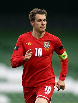 DUBLIN, IRELAND - MAY 27:  Aaron Ramsey of Wales looks on during the Carling Nations Cup match between Northern Ireland and Wales at the Aviva Stadium on May 27, 2011 in Dublin, Ireland.  (Photo by Julian Finney/Getty Images)