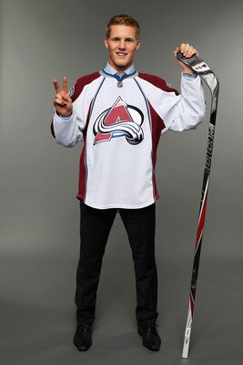 ST PAUL, MN - JUNE 24:  Second overall pick Gabriel Landeskog by the Colorado Avalanche poses for a photo portrait during day one of the 2011 NHL Entry Draft at Xcel Energy Center on June 24, 2011 in St Paul, Minnesota.  (Photo by Nick Laham/Getty Images)