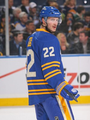 BUFFALO, NY - MARCH 15: Brad Boyes #22 of the Buffalo Sabres warms up prior to play against the Carolina Hurricanes at HSBC Arena on March 15, 2011 in Buffalo, New York. Carolina won 1-0. (Photo by Rick Stewart/Getty Images)
