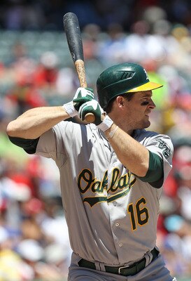 ARLINGTON, TX - JULY 10:  Josh Willingham #16 of the Oakland Athletics at Rangers Ballpark in Arlington on July 10, 2011 in Arlington, Texas.  (Photo by Ronald Martinez/Getty Images)
