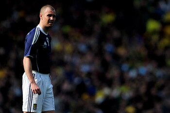 LONDON, ENGLAND - MARCH 27:  Kenny Miller of Scotland looks on during the International friendly match between Brazil and Scotland at Emirates Stadium on March 27, 2011 in London, England.  (Photo by Jamie McDonald/Getty Images)