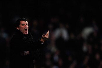 IPSWICH, ENGLAND - JANUARY 03:  Roy Keane manager of Ipswich Town shouts instructions during the npower Championship match between Ipswich Town and Nottingham Forest at Portman Road on January 3, 2011 in Ipswich, England.  (Photo by Jamie McDonald/Getty I