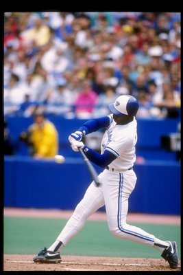 1989:  Outfielder Fred McGriff of the Toronto Blue Jays swings at the ball during a game at the Toronto Sky Dome in Toronto, Canada. Mandatory Credit: Rick Stewart  /Allsport