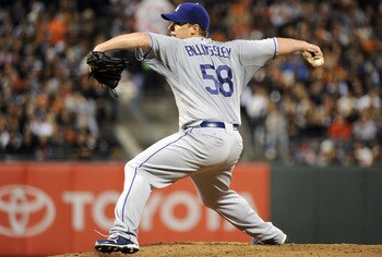 SAN FRANCISCO, CA - JULY 18: Chad Billingsley #58 of the Los Angeles Dodgers pitches against the San Francisco Giants in the fourth inning during an MLB baseball game at AT&T Park July 18, 2011 in San Francisco, California. (Photo by Thearon W. Henderson/