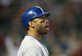 PHOENIX, AZ - JULY 17:  Matt Kemp #27 of the Los Angeles Dodgers warms up on deck during the Major League Baseball game against the Arizona Diamondbacks at Chase Field on July 17, 2011 in Phoenix, Arizona.  The Diamondbacks defeated the Dodgers 4-1.  (Pho