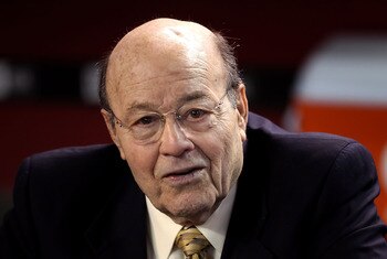 PHOENIX - JULY 03:  Broadcaster Joe Garagiola sits in the dugout before the Major League Baseball game between the Los Angeles Dodgers and the Arizona Diamondbacks at Chase Field on July 3, 2010 in Phoenix, Arizona.  (Photo by Christian Petersen/Getty Ima