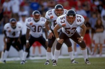 5 Sep 1998:  Craig Broyles #53 of the Idaho State Bengals lines up in a formation during a game against the University of New Mexico Lobos at the University Stadium in Albuquerque, New Mexico. The Lobos defeated the Bengals 38-9.