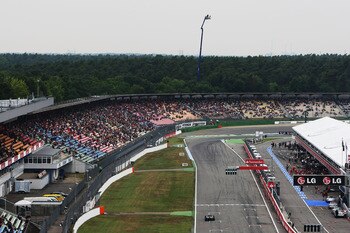 HOCKENHEIM, GERMANY - JULY 23:  General view of the stadium complex during practice for the German Grand Prix at Hockenheimring on July 23, 2010 in Hockenheim, Germany.  (Photo by Andrew Hone/Getty Images)