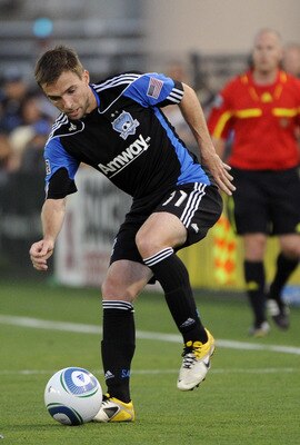 SANTA CLARA, CA - JUILY 30: Bobby Convey #11 of the San Jose Earthquakes controls the ball against D.C. United during an MLS soccer game at Buck Shaw Stadium on July 30, 2011 in Santa Clara, California. D.C. United won the game 2-0. (Photo by Thearon W. H