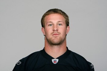OAKLAND, CA - CIRCA 2010: In this handout image provided by the NFL,  Travis Goethel of the Oakland Raiders poses for his 2010 NFL headshot circa 2010 in Oakland, California. (Photo by NFL via Getty Images)