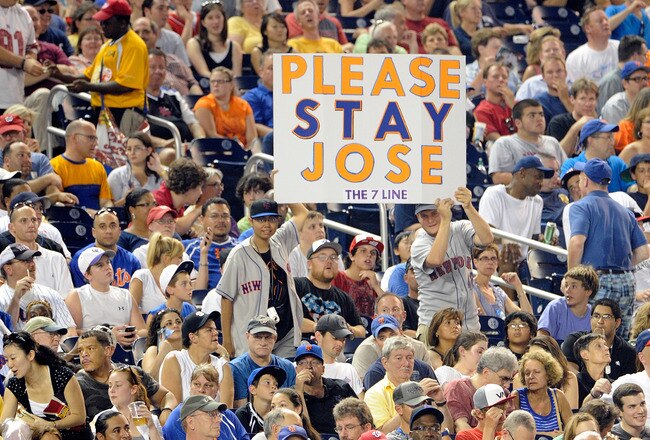WASHINGTON, DC - JULY 29:  Fans hold up a sign during the game between the Washington Nationals and the New York Mets at Nationals Park on July 29, 2011 in Washington, DC.  (Photo by Greg Fiume/Getty Images)