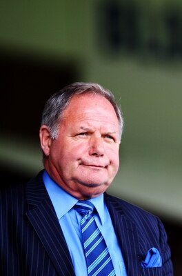 PETERBOROUGH, ENGLAND - JULY 18: Barry Fry, Director of Football for Peterborough United looks on during the pre season friendly between Peterborough United and Aston Villa at the London Road Stadium on July 18, 2009 in Peterborough, England.  (Photo by C