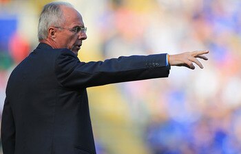 LEICESTER, ENGLAND - JULY 30:  Sven-Goran Ericksson, manager of Leicester City looks on during the Pre-Season Friendly match between Leicester City and Real Madrid at The King Power Stadium on July 30, 2011 in Leicester, England.  (Photo by Matthew Lewis/