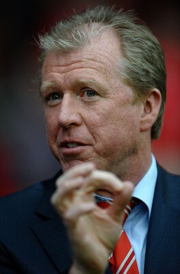 NOTTINGHAM, ENGLAND - JULY 27:  Steve McClaren of Nottingham Forest looks on during the Pre Season Friendly match between Nottingham Forest and PSV Eindhoven at City Ground on July 27, 2011 in Nottingham, England.  (Photo by Laurence Griffiths/Getty Image