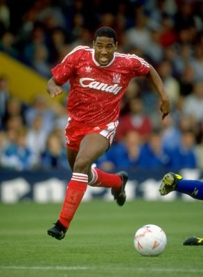 8 Sep 1990:  John Barnes of Liverpool in action during the Barclays League Division One match against Wimbledon played at Selhurst Park in London, England.  \ Mandatory Credit: David  Cannon/Allsport