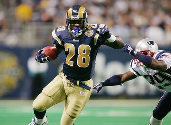 The "Greatest Show on Turf" couldn't finish off the feisty Patriots in Super Bowl XXXVI