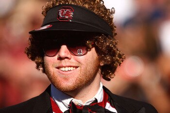 COLUMBIA, SC - NOVEMBER 28:   A South Carolina Gamecocks fan watches the game against the Clemson Tigers at Williams-Brice Stadium on November 28, 2009 in Columbia, South Carolina.  (Photo by Scott Halleran/Getty Images)