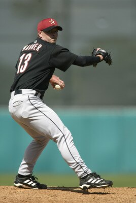 08 Mar 2002 : Billy Wagner of the Houston Astros during the Spring Training Game against the Kansas City Royals  in Haines City, Florida. The Astros won 11-0. DIGITAL IMAGE. Mandatory Credit: Andy Lyons/Getty Images