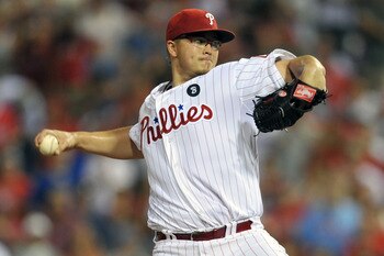 PHILADELPHIA, PA - JULY 26: Starting pitcher Vance Worley #49 of the Philadelphia Phillies pitches in the bottom of the ninth inning during the game against the San Francisco Giants at Citizens Bank Park on July 26, 2011 in Philadelphia, Pennsylvania. The