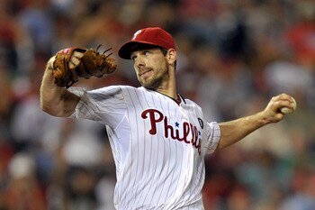 PHILADELPHIA, PA - JUNE 28: Starting pitcher Cliff Lee #33 of the Philadelphia Phillies delivers a pitch in the top of the ninth inning for his third consecutive shutout during the game against the Boston Red Sox at Citizens Bank Park on June 28, 2011 in