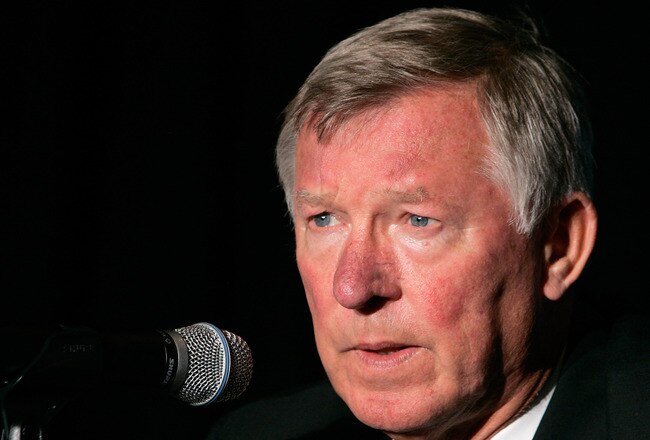 NEW YORK, NY - JULY 25:  Manchester United Head Coach Sir Alex Ferguson speaks at the 2011 MLS All-Star Game press conference at All-Star HUB on July 25, 2011 in New York City. The MLS All-Star game will be played on Wednesday July 27, 2011 at Red Bulls A