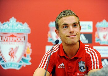 LIVERPOOL, UNITED KINGDOM - AUGUST 03: Liverpool FC present new signing  Jordan Henderson at a press conference at Melwood Training Ground on August 03, 2011 in Liverpool , England. (Photo by Clint Hughes/Getty Images)