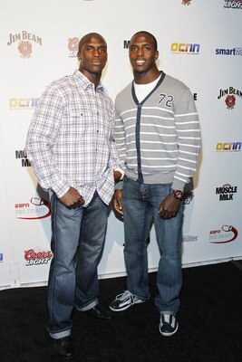 NEW YORK - APRIL 21:  Titans' Jason McCourty and Rutgers' Devin McCourty attends ESPN the Magazine's 7th Annual Pre-Draft Party at Espace on April 21, 2010 in New York City.  (Photo by Mark Von Holden/Getty Images for ESPN)