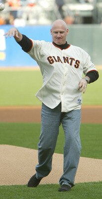SAN FRANCISCO - APRIL 13:  Former San Francisco Giants great Matt Williams throws out the first pitch during the game against the Milwaukee Brewers on April 13, 2004 at SBC Park in San Francsico, California The Giants won 4-2.  (Photo by Justin Sullivan/G
