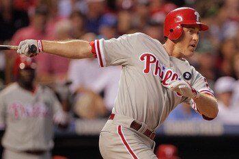 DENVER, CO - AUGUST 01:  Chase Utley #26 of the Philadelphia Phillies takes an at bat against the Colorado Rockies at Coors Field on August 1, 2011 in Denver, Colorado.  (Photo by Doug Pensinger/Getty Images)
