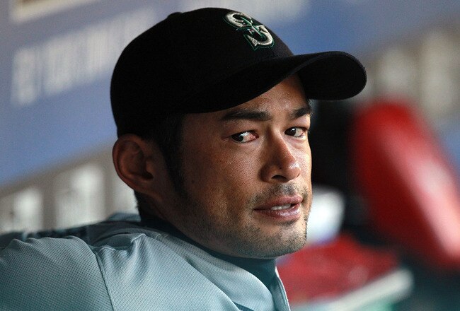 ARLINGTON, TX - AUGUST 09:  Ichiro Suzuki #51 of the Seattle Mariners at Rangers Ballpark in Arlington on August 9, 2011 in Arlington, Texas.  (Photo by Ronald Martinez/Getty Images)
