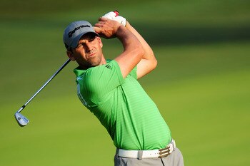JOHNS CREEK, GA - AUGUST 12:  Sergio Garcia of Spain hits a shot on the 11th hole during the second round of the 93rd PGA Championship at the Atlanta Athletic Club on August 12, 2011 in Johns Creek, Georgia.  (Photo by Stuart Franklin/Getty Images)