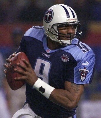 The Titans' all time leading passer, McNair led Tennessee to the playoffs four times, and the Ravens once, and played in Super Bowl XXXIV with the Titans
