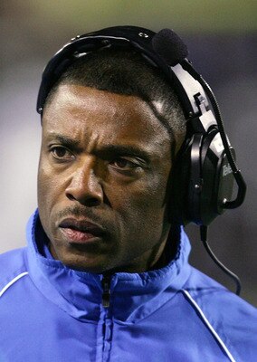 LAS VEGAS - DECEMBER 22:  UCLA Bruins head coach DeWayne Walker watches his team take on the Brigham Young University Cougars in the Pioneer Las Vegas Bowl December 22, 2007 in Las Vegas, Nevada.  (Photo by Ethan Miller/Getty Images)