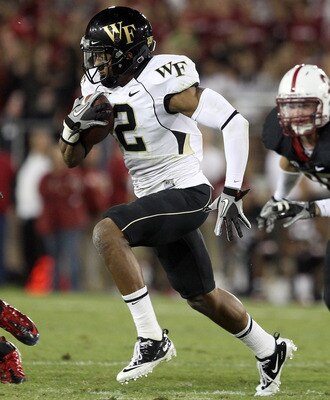 PALO ALTO, CA - SEPTEMBER 18:  Chris Givens #2 of the Wake Forest Demon Deacons in action against the Stanford Cardinal at Stanford Stadium on September 18, 2010 in Palo Alto, California.  (Photo by Ezra Shaw/Getty Images)