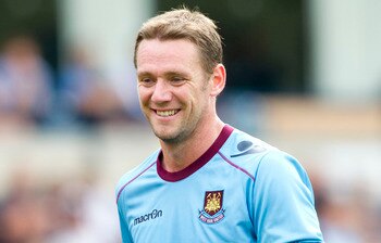 WYCOMBE, ENGLAND - JULY 23: Kevin Nolan of West Ham in action during the Pre Season Friendly match betwen Wycombe Wanderers and West Ham United at Adams Parks on July 23, 2011 in Wycombe, England.  (Photo by Ben Hoskins/Getty Images)
